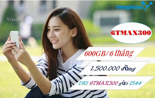 Gói cước 6TMAX300 Vinaphone